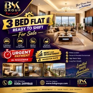 3 bad room flat for sale in Peshawar